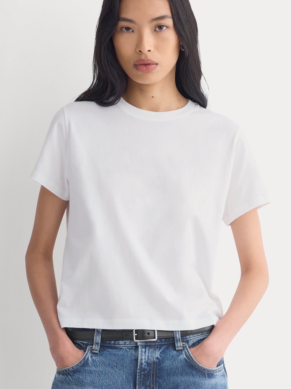 Everlane boxy white t shirt